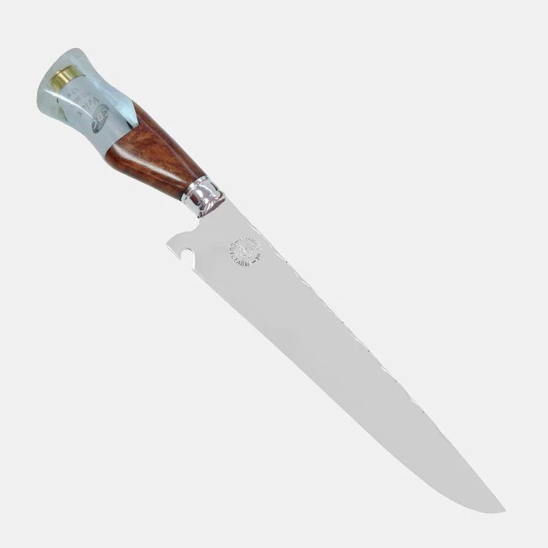 Faca Churrasco Artesanal Personalizada Picanheira Bala | Aço Inox 10"