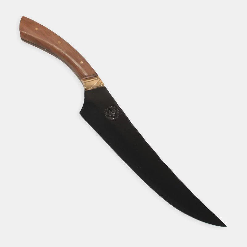 Faca Churrasco Artesanal Personalizada BBQ Turca | Carbono Fosfatizado 8"