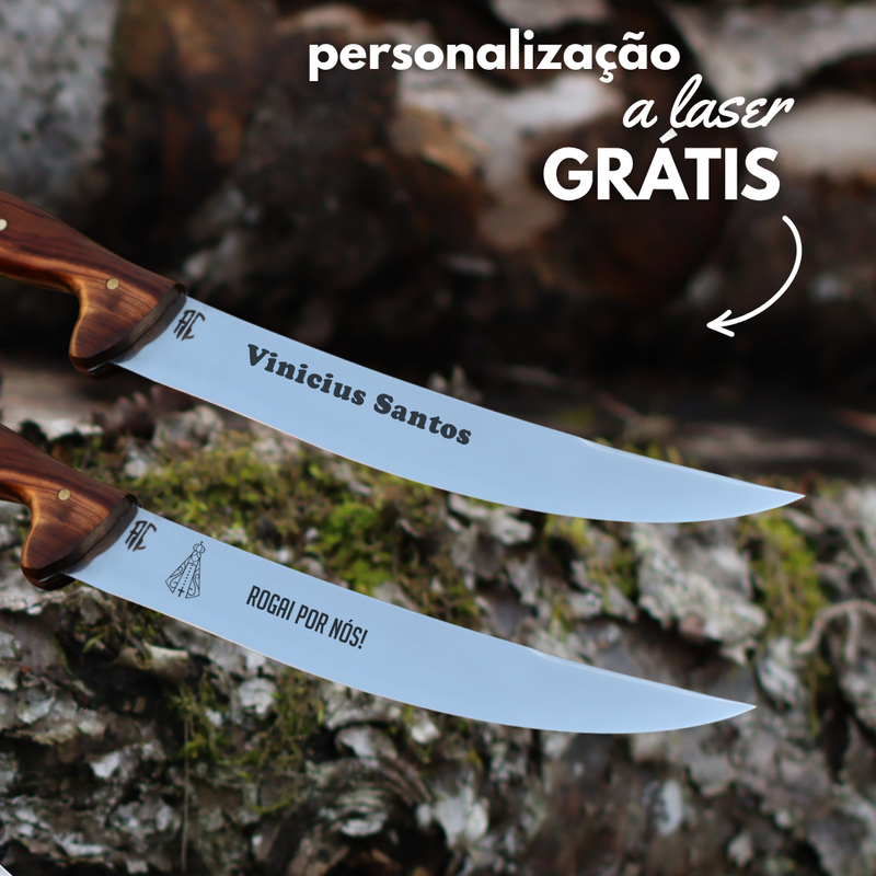 Faca Artesanal para Churrasco Aço Inox Ancara | 10"