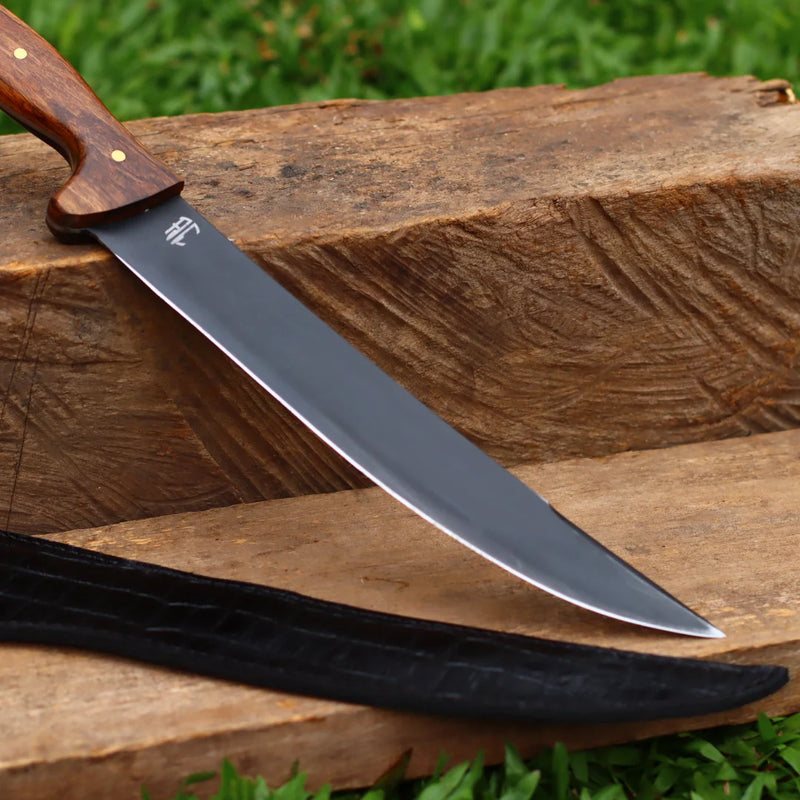 Faca Artesanal para Churrasco Carbono Fosfato Ancara | 10"