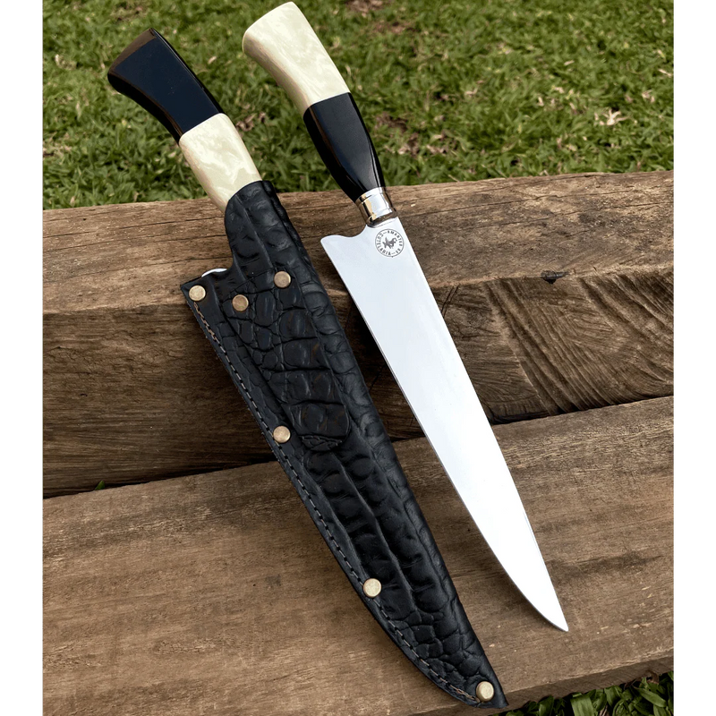 Faca Artesanal para Churrasco Personalizada 9" - Cabos Variados